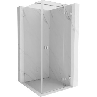 Sprchovací kút Mexen Lunar T s pravými pántami 90 x 90 cm, priehľadný, chróm - 834T-090-090-01-00-P