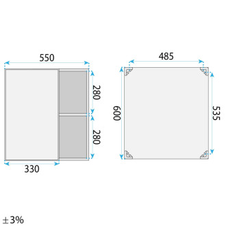Rea Sada koupelnového nábytku s umyvadlem Astor 60cm Grey REA-M0004