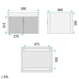 Rea Sada koupelnového nábytku s umyvadlem Astor 60cm Grey REA-M0004