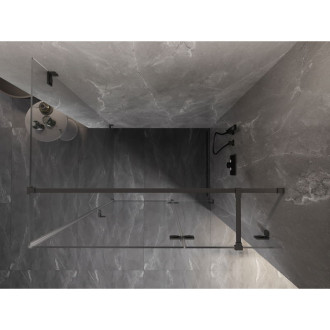 Sprchovací kút Mexen Lunar T s pravými pántami 70 x 80 cm, priehľadný, strieborná metalíza - 834T-070-080-95-00-P