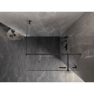 Sprchovací kút Mexen Lunar T s pravými pántami 80 x 80 cm, priehľadný, strieborná metalíza - 834T-080-080-95-00-P