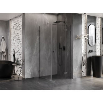 Sprchovací kút Mexen Lunar T s pravými pántami 100 x 100 cm, priehľadný, strieborná metalíza - 834T-100-100-95-00-P