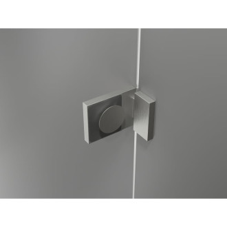 Sprchovací kút Mexen Lunar T s pravými pántami 70 x 90 cm, priehľadný, kartáčovaný nikel - 834T-070-090-97-00-P