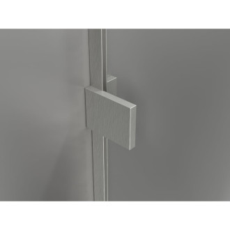Sprchovací kút Mexen Lunar T s pravými pántami 70 x 90 cm, priehľadný, kartáčovaný nikel - 834T-070-090-97-00-P