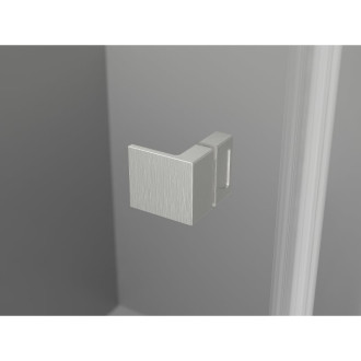 Sprchovací kút Mexen Lunar T s pravými pántami 80 x 90 cm, priehľadný, kartáčovaný nikel - 834T-080-090-97-00-P