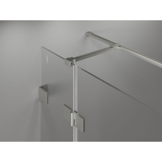 Sprchovací kút Mexen Lunar T s pravými pántami 85 x 110 cm, priehľadný, kartáčovaný nikel - 834T-085-110-97-00-P