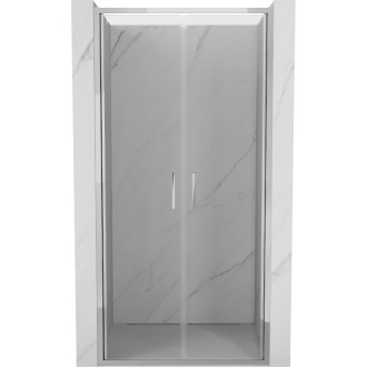 Sprchové dvere Mexen Exo s dvojitými pántami 110 cm, priehľadné, chróm - 814-110-000-01-00