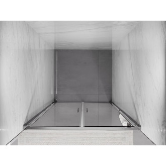 Sprchové dvere Mexen Exo s dvojitými pántami 110 cm, priehľadné, chróm - 814-110-000-01-00