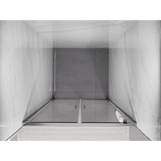 Sprchové dvere Mexen Exo s dvojitými pántami 120 cm, priehľadné, chróm - 814-120-000-01-00