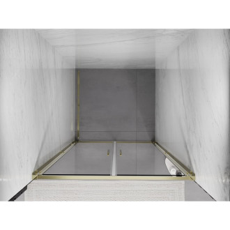 Sprchové dvere Mexen Exo s dvojitými pántami 110 cm, priehľadné, zlaté - 814-110-000-50-00