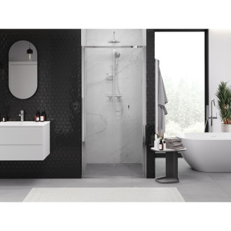 Sprchové skladacie dvere Mexen Exo 110 cm, priehľadné, chróm - 816-110-000-01-00