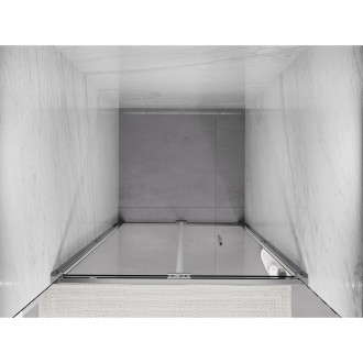 Sprchové skladacie dvere Mexen Exo 120 cm, priehľadné, chróm - 816-120-000-01-00