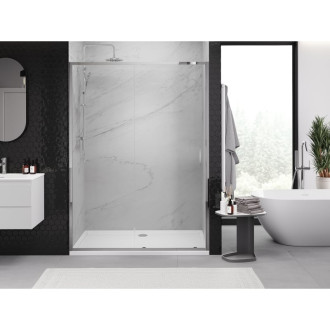 Posuvné sprchové dvere Mexen Exo 180 cm, priehľadné, chróm - 8151-180-000-01-00