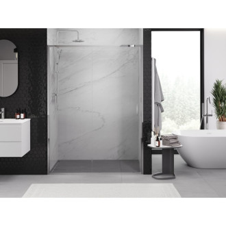 Posuvné sprchové dvere Mexen Exo 180 cm, priehľadné, chróm - 8151-180-000-01-00