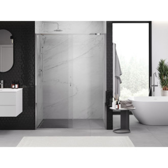 Posuvné sprchové dvere Mexen Exo 190 cm, priehľadné, chróm - 8151-190-000-01-00