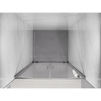 Sprchové dvere Mexen Exo s dvojitými pántami 110 cm, priehľadné, chróm - 8182-110-000-01-00