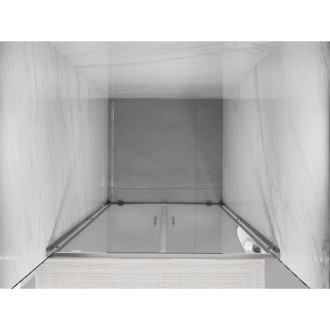 Sprchové dvere Mexen Exo s dvojitými pántami 120 cm, priehľadné, chróm - 8182-120-000-01-00
