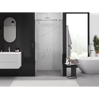 Sprchové dvere Mexen Exo s dvojitými pántami 120 cm, priehľadné, chróm - 8182-120-000-01-00