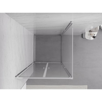 Sprchovací kút Mexen Exo s výklopným mechanizmom 110 x 110 cm, priehľadný, chróm - 814-110-110-01-00