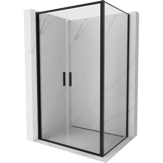 Sprchovací kút Mexen Exo s výklopným mechanizmom 110 x 70 cm, priehľadný, čierny - 814-110-070-70-00