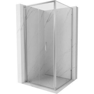 Sprchovací kút Mexen Exo skladací 120 x 120 cm, priehľadný, chróm - 816-120-120-01-00