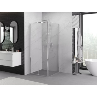 Sprchovací kút Mexen Exo skladací 120 x 120 cm, priehľadný, chróm - 816-120-120-01-00