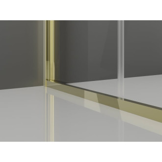 Skladací sprchovací kút Mexen Exo 110 x 70 cm, priehľadný, zlatý - 816-110-070-50-00