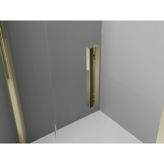 Skladací sprchovací kút Mexen Exo 110 x 100 cm, priehľadný, zlatý - 816-110-100-50-00