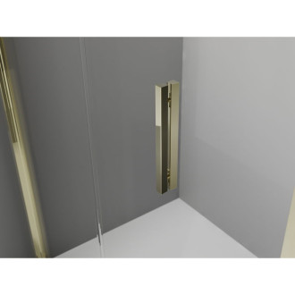 Skladací sprchovací kút Mexen Exo 120 x 85 cm, priehľadný, zlatý - 816-120-085-50-00
