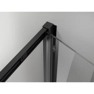 Skladací sprchovací kút Mexen Exo 120 x 75 cm, priehľadný, čierny - 816-120-075-70-00