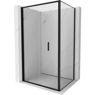 Skladací sprchovací kút Mexen Exo 120 x 110 cm, priehľadný, čierny - 816-120-110-70-00