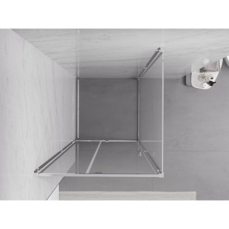 Sprchovací kút Mexen Exo s výklopným mechanizmom 120 x 120 cm, priehľadný, chróm - 819-120-120-01-00