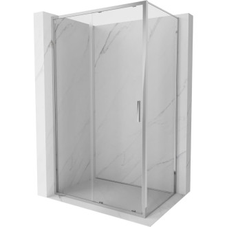 Posuvný sprchovací kút Mexen Exo 190 x 95 cm, priehľadný, chróm - 8151-190-095-01-00