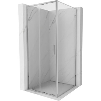 Posuvný sprchovací kút Mexen Exo 110 x 110 cm, priehľadný, chróm - 8151-110-110-01-00