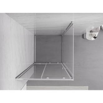 Posuvný sprchovací kút Mexen Exo 110 x 110 cm, priehľadný, chróm - 8151-110-110-01-00