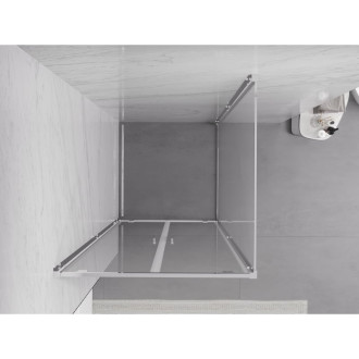 Sprchovací kút Mexen Exo s výklopným mechanizmom 110 x 110 cm, priehľadný, chróm - 8182-110-110-01-00