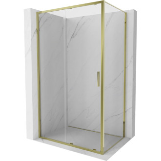 Mexen Exo posuvný sprchovací kút 200 x 120 cm, priehľadný, zlatý - 8151-200-120-50-00