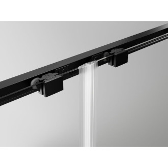 Posuvný sprchovací kút Mexen Exo 200 x 120 cm, priehľadný, čierny - 8151-200-120-70-00