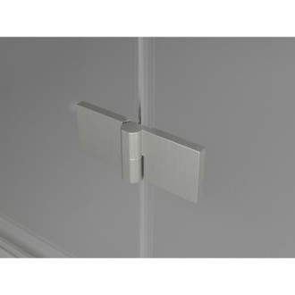 Sprchové dvere Mexen Lunar Duo s otočnými dverami 170 cm, priehľadné, kartáčovaný nikel - 834D-170-000-97-00