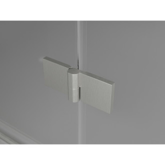 Sprchové dvere Mexen Lunar L Duo s otočnými dverami 190 cm, priehľadné, kartáčovaný nikel - 834DL-190-000-97-00