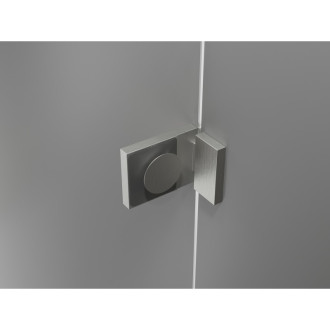 Sprchové dvere Mexen Lunar L Duo s otočnými dverami 190 cm, priehľadné, kartáčovaný nikel - 834DL-190-000-97-00