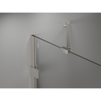 Sprchovací kút Mexen Lunar Duo s pravým pántom 105 x 90 cm, priehľadný, kartáčovaný nikel - 834-105P-090L-97-00