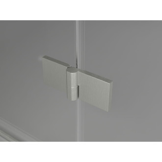 Sprchovací kút Mexen Lunar Duo s pravým pántom 120 x 75 cm, priehľadný, kartáčovaný nikel - 834-120P-075L-97-00