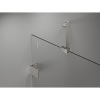 Sprchovací kút Mexen Lunar Duo s pravým pántom 120 x 105 cm, priehľadný, kartáčovaný nikel - 834-120P-105L-97-00