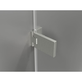 Sprchové dvere Mexen Lunar-F ľavé skladacie 50 cm, priehľadné, kartáčovaný nikel - 836-050-000-97-00-L