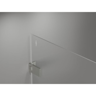 Sprchové dvere Mexen Lunar-F ľavé skladacie 55 cm, priehľadné, kartáčovaný nikel - 836-055-000-97-00-L
