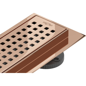 Lineárny žľab Mexen Flat M08 80 cm, ružové zlato - 1625080-15