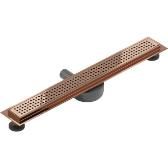 Mexen Flat 360° M08 lineárny otočný odtok 50 cm, ružové zlato - 1625050-40