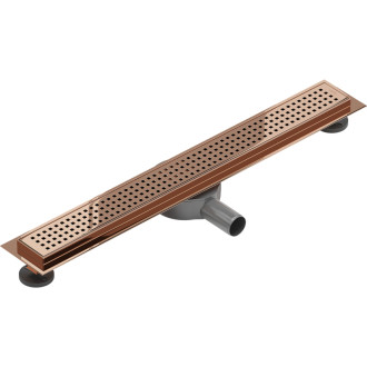 Mexen Flat 360° M08 lineárny otočný odtok 50 cm, ružové zlato - 1625050-40