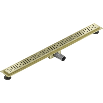 Mexen Flat M01 lineárny žľab 100 cm, kartáčované zlato - 1A20100-15